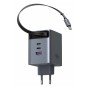 Φορτιστής Σπιτιού GaN PD 100W UGREEN X616 65828 3 Θέσεων, με καλώδιο USB-C 100W Γκρι