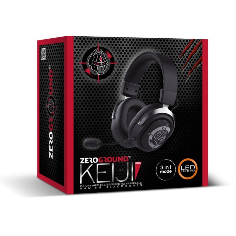 Ακουστικά Κεφαλής Gaming RGB USB 7.1 Zeroground HD-3900WG KEIJI PRO v2.0