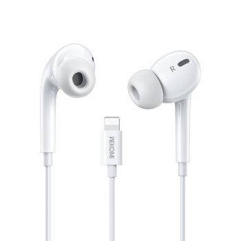 Ακουστικά Lightning Plug & Play WK ΥΒ10 Λευκό