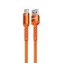 Καλώδιο Φόρτισης με LED WK WDC-C13a USB σε USB-C PD 88W 1.2m Πορτοκαλί