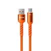 Καλώδιο Φόρτισης με LED WK WDC-C13a USB σε USB-C PD 88W 1.2m Πορτοκαλί