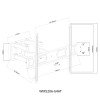 Βάση Τηλεόρασης Επιτοίχια Focus Mount WMS206-64AT 32"-75" έως 45kg