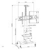 Βάση Τηλεόρασης Επιδαπέδια Focus Mount T633L 42"-85" έως 90kg