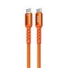 Καλώδιο Φόρτισης με LED WK WDC-C14 USB-C to USB-C PD 65W 1.2m Πορτοκαλί