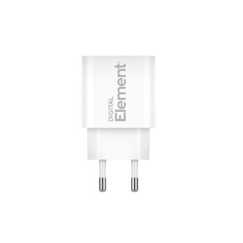 Φορτιστής Σπιτιού GaN PD 20W Element CH-100 2 Θέσεων Λευκό