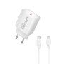 Φορτιστής Σπιτιού GaN PD 20W Element CH-150C 1 Θέσης, με καλώδιo USB-C 65W 1m Λευκό