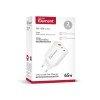 Φορτιστής Σπιτιού GaN PD 65W Element CH-450 3 Θέσεων, με καλώδιο USB-C 100W 1m Λευκό