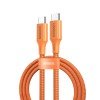 Καλώδιο Φόρτισης UGREEN L502 95493 USB-C σε USB-C PD 100W 1m Πορτοκαλί