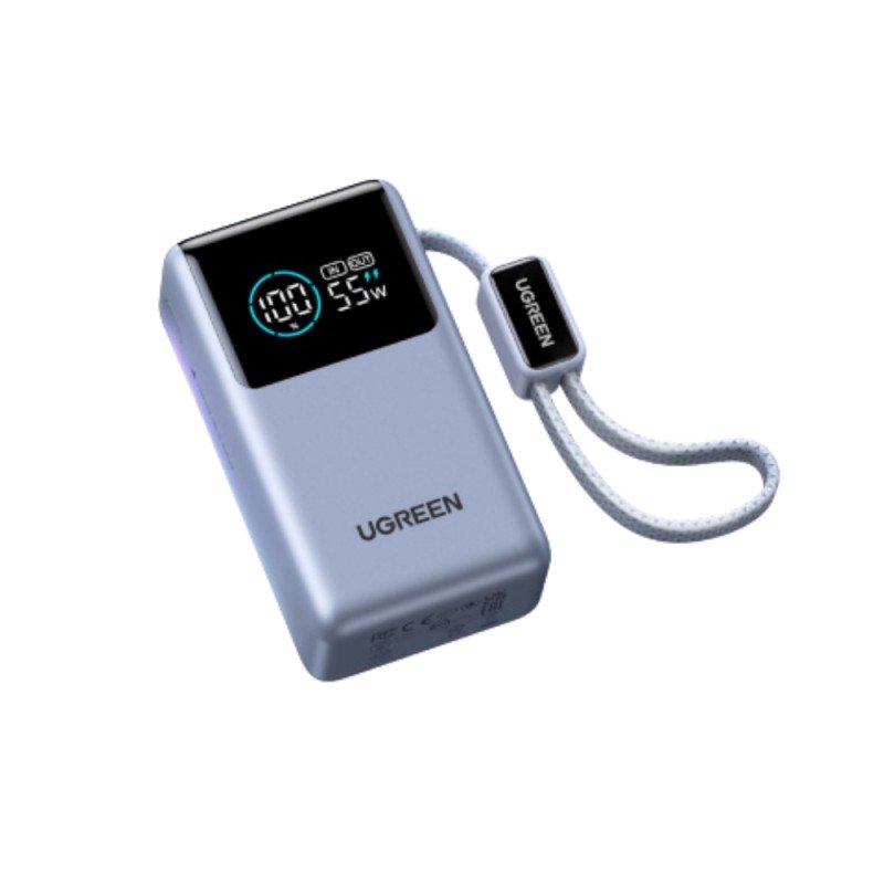 Power Bank 10000mAh 55W UGREEN PB727 75701B 2 Θέσεων, με καλώδιο USB-C