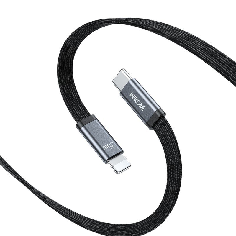 Καλώδιο Φόρτισης WK WDC-C17 USB-C σε Lightning PD 35W 1.2m Μαύρο