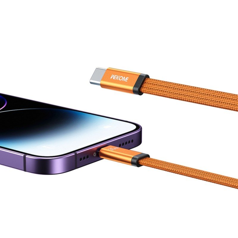 Καλώδιο Φόρτισης WK WDC-C17 USB-C σε Lightning PD 35W 1.2m Πορτοκαλί