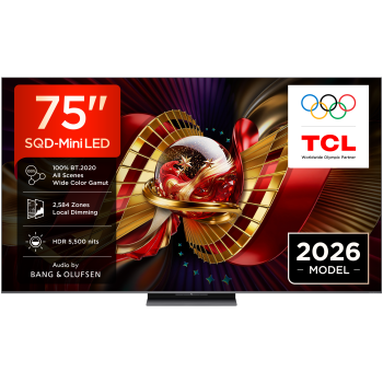 TCL 75C8L 4K Premium SQD-Mini LED TV (2026)