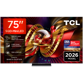 TCL 75C8L 4K Premium SQD-Mini LED TV (2026)