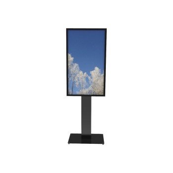 HI-ND Floorstand Standard 55″ portrait with casing, (Samsung 55″ OM/QM/QB/QMC/QH series) Black