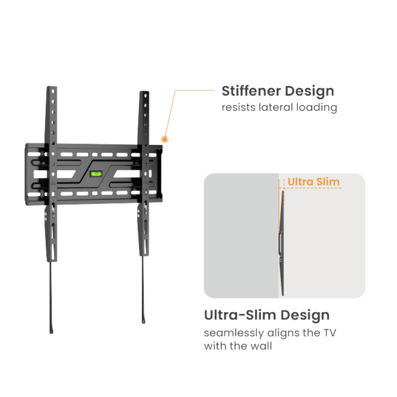 Brateck Large-Screen Compact Fixed TV Wall Mount (32"-75")