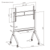 Brateck SlimLift Heavy-Duty TV Cart (55"-90")
