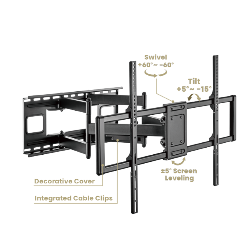 Brateck Heavy-Duty Full-Motion TV Wall Mount (60"-120")