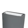 GLOBOSTAR® TRIANDE 60555 Μοντέρνο Φωτιστικό Τοίχου - Απλίκα LED 10W 1200lm 5°/60° AC 220-240V Αδιάβροχο IP65 Φυσικό Λευκό 4500K - Bridgelux COB Chip & TÜV SÜD Driver - Γκρι Ανθρακί Ματ - Μ8.5 x Π8.5 x Υ20cm - 5 Χρόνια Εγγύηση