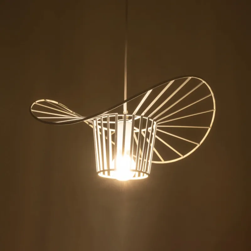 GLOBOSTAR® LUMINOVA 61463 Μοντέρνο Κρεμαστό Φωτιστικό Οροφής με Ντουί 1 x E27 AC 220-240V IP20 - Λευκό - Μ40 x Π40 x Υ20cm