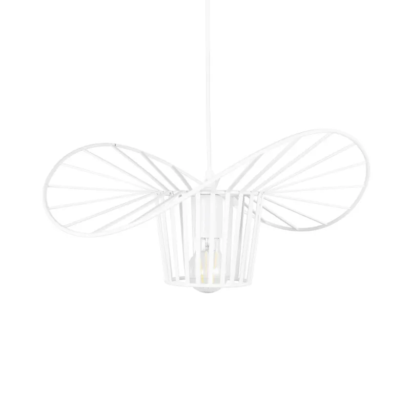 GLOBOSTAR® LUMINOVA 61463 Μοντέρνο Κρεμαστό Φωτιστικό Οροφής με Ντουί 1 x E27 AC 220-240V IP20 - Λευκό - Μ40 x Π40 x Υ20cm