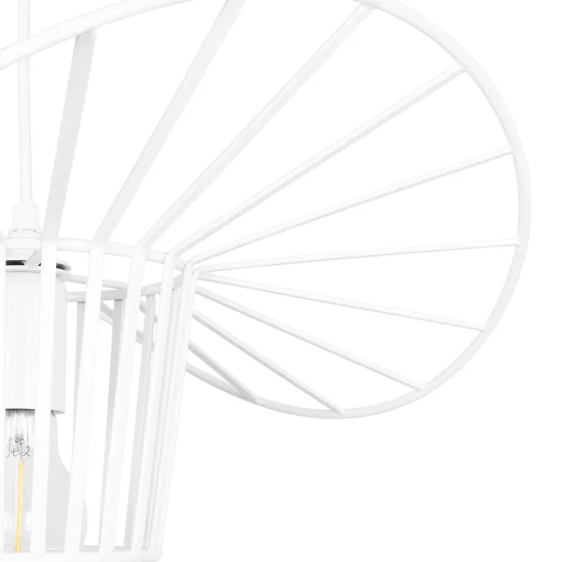 GLOBOSTAR® LUMINOVA 61463 Μοντέρνο Κρεμαστό Φωτιστικό Οροφής με Ντουί 1 x E27 AC 220-240V IP20 - Λευκό - Μ40 x Π40 x Υ20cm