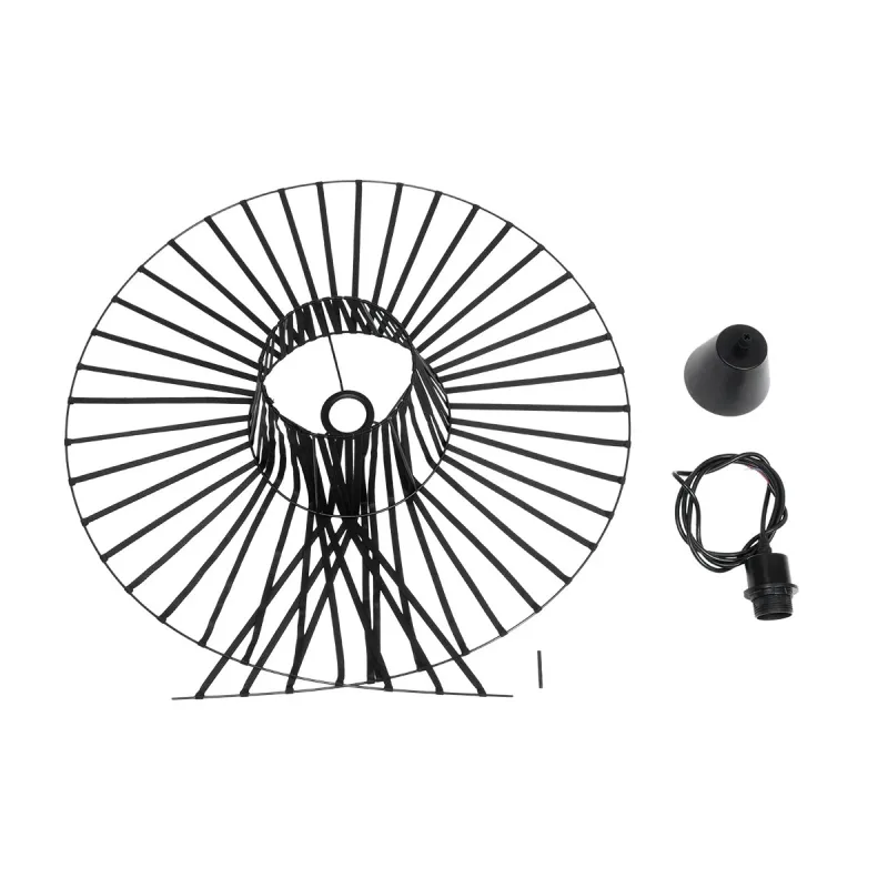 GLOBOSTAR® LUMINOVA 61464 Μοντέρνο Κρεμαστό Φωτιστικό Οροφής με Ντουί 1 x E27 AC 220-240V IP20 - Μαύρο - Μ60 x Π60 x Υ25cm