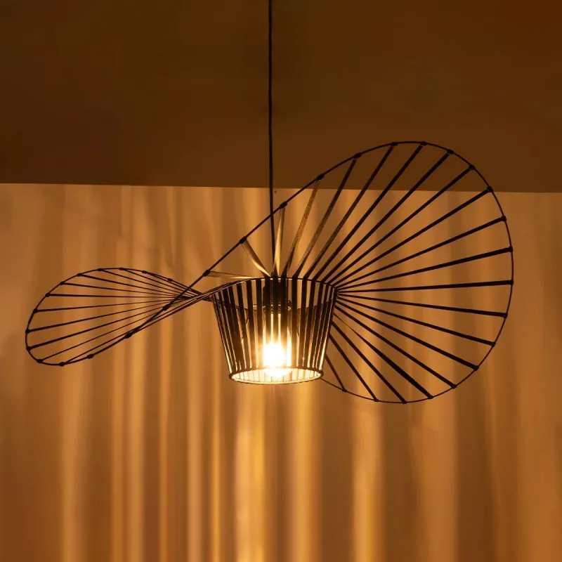 GLOBOSTAR® LUMINOVA 61466 Μοντέρνο Κρεμαστό Φωτιστικό Οροφής με Ντουί 1 x E27 AC 220-240V IP20 - Μαύρο - Μ80 x Π80 x Υ30cm
