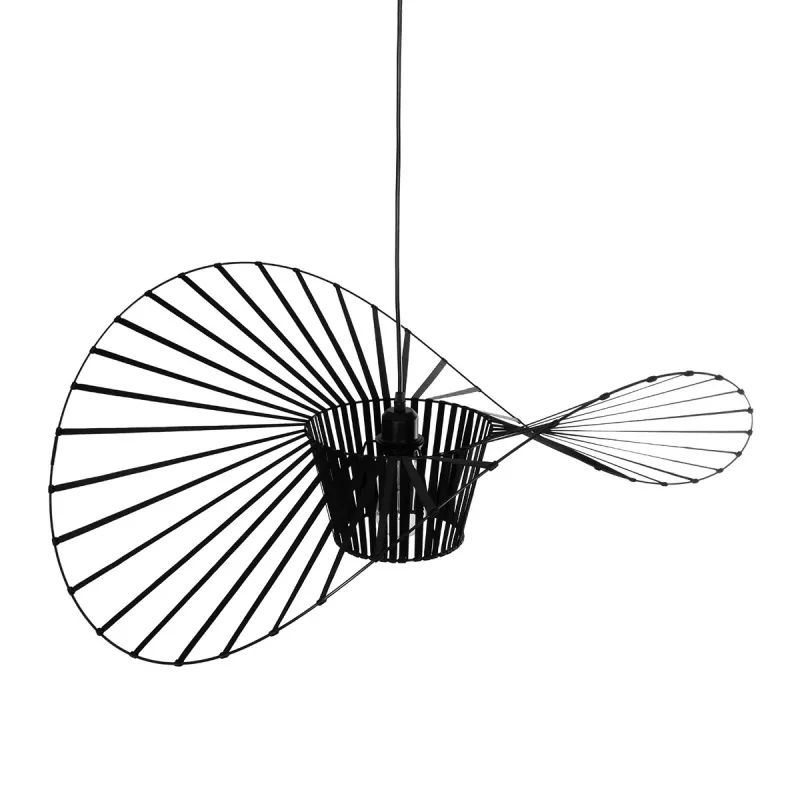 GLOBOSTAR® LUMINOVA 61466 Μοντέρνο Κρεμαστό Φωτιστικό Οροφής με Ντουί 1 x E27 AC 220-240V IP20 - Μαύρο - Μ80 x Π80 x Υ30cm