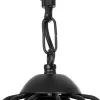 GLOBOSTAR® ZION 203-0003 Vintage Κρεμαστό Φωτιστικό Οροφής με Ντουί 1 x E27 AC 220-240V IP20 - Μαύρο & Μπεζ - Μ33 x Π33 x Υ29cm