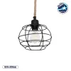 GLOBOSTAR® TALAH 203-0008 Vintage Κρεμαστό Φωτιστικό Οροφής με Ντουί 1 x E27 AC 220-240V IP20 - Μαύρο & Μπεζ - Μ20 x Π20 x Υ20cm GLOBOSTAR® TALAH 203-0008 Vintage Κρεμαστό Φωτιστικό Οροφής με Ντουί 1 x E27 AC 220-240V IP20 - Μαύρο & Μπεζ - Μ20 x Π20 x Υ20cm
