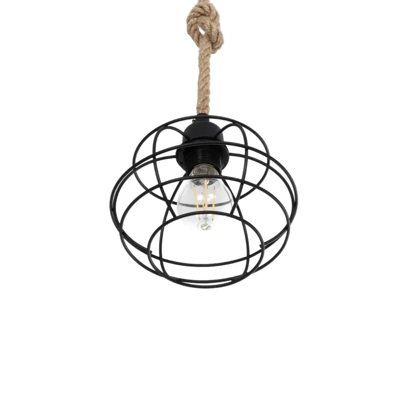 GLOBOSTAR® TALAH 203-0008 Vintage Κρεμαστό Φωτιστικό Οροφής με Ντουί 1 x E27 AC 220-240V IP20 - Μαύρο & Μπεζ - Μ20 x Π20 x Υ20cm GLOBOSTAR® TALAH 203-0008 Vintage Κρεμαστό Φωτιστικό Οροφής με Ντουί 1 x E27 AC 220-240V IP20 - Μαύρο & Μπεζ - Μ20 x Π20 x Υ20cm