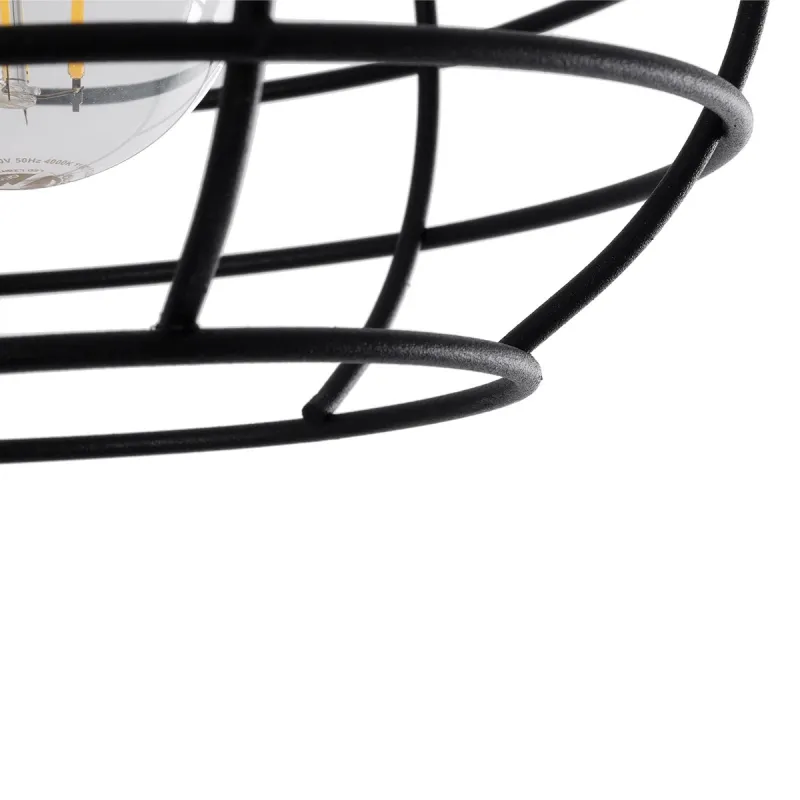 GLOBOSTAR® TALAH 203-0008 Vintage Κρεμαστό Φωτιστικό Οροφής με Ντουί 1 x E27 AC 220-240V IP20 - Μαύρο & Μπεζ - Μ20 x Π20 x Υ20cm GLOBOSTAR® TALAH 203-0008 Vintage Κρεμαστό Φωτιστικό Οροφής με Ντουί 1 x E27 AC 220-240V IP20 - Μαύρο & Μπεζ - Μ20 x Π20 x Υ20cm
