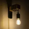 GLOBOSTAR® XYLO 203-0014 Μοντέρνο Φωτιστικό Τοίχου - Απλίκα με Ντουί 1 x E27 AC 220-240V IP20 - Μαύρο & Μπεζ - Μ18 x Π18 x Υ19cm