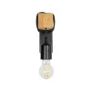 GLOBOSTAR® XYLO 203-0014 Μοντέρνο Φωτιστικό Τοίχου - Απλίκα με Ντουί 1 x E27 AC 220-240V IP20 - Μαύρο & Μπεζ - Μ18 x Π18 x Υ19cm