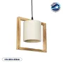 GLOBOSTAR® CUP 203-0050 Vintage Κρεμαστό Φωτιστικό Οροφής με Ντουί 1 x E27 AC 220-240V IP20 - Μπεζ & Λευκό - Μ28 x Π14 x Υ24cm