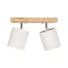 GLOBOSTAR® CUP 203-0056 Vintage Φωτιστικό Οροφής με Ντουί 2 x E27 AC 220-240V IP20 - Λευκό & Μπεζ - Μ42 x Π14 x Υ26cm