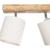 GLOBOSTAR® CUP 203-0056 Vintage Φωτιστικό Οροφής με Ντουί 2 x E27 AC 220-240V IP20 - Λευκό & Μπεζ - Μ42 x Π14 x Υ26cm