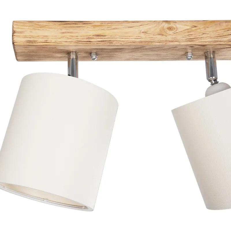 GLOBOSTAR® CUP 203-0056 Vintage Φωτιστικό Οροφής με Ντουί 2 x E27 AC 220-240V IP20 - Λευκό & Μπεζ - Μ42 x Π14 x Υ26cm