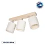 GLOBOSTAR® CUP 203-0058 Vintage Φωτιστικό Οροφής με Ντουί 3 x E27 AC 220-240V IP20 - Λευκό & Μπεζ - Μ60 x Π14 x Υ26cm