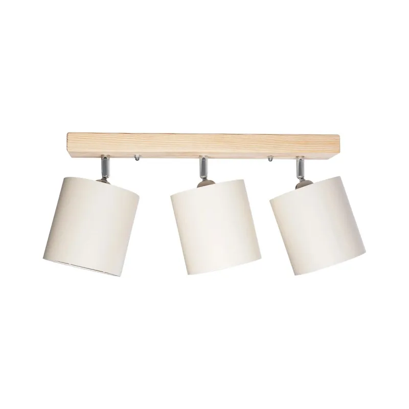 GLOBOSTAR® CUP 203-0058 Vintage Φωτιστικό Οροφής με Ντουί 3 x E27 AC 220-240V IP20 - Λευκό & Μπεζ - Μ60 x Π14 x Υ26cm