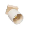 GLOBOSTAR® CUP 203-0060 Vintage Φωτιστικό Οροφής με Ντουί 1 x E27 AC 220-240V IP20 - Λευκό & Μπεζ - Μ14.5 x Π14.5 x Υ25cm