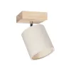 GLOBOSTAR® CUP 203-0060 Vintage Φωτιστικό Οροφής με Ντουί 1 x E27 AC 220-240V IP20 - Λευκό & Μπεζ - Μ14.5 x Π14.5 x Υ25cm