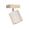 GLOBOSTAR® CUP 203-0060 Vintage Φωτιστικό Οροφής με Ντουί 1 x E27 AC 220-240V IP20 - Λευκό & Μπεζ - Μ14.5 x Π14.5 x Υ25cm