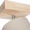 GLOBOSTAR® CUP 203-0060 Vintage Φωτιστικό Οροφής με Ντουί 1 x E27 AC 220-240V IP20 - Λευκό & Μπεζ - Μ14.5 x Π14.5 x Υ25cm