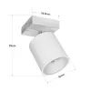 GLOBOSTAR® CUP 203-0060 Vintage Φωτιστικό Οροφής με Ντουί 1 x E27 AC 220-240V IP20 - Λευκό & Μπεζ - Μ14.5 x Π14.5 x Υ25cm