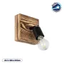 GLOBOSTAR® CUP 203-0062 Vintage Φωτιστικό Τοίχου - Απλίκα με Ντουί 1 x E27 AC 220-240V IP20 - Καφέ & Μαύρο - Μ14.5 x Π14 x Υ15cm