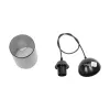 GLOBOSTAR® TORUS 203-0063 Μοντέρνο Κρεμαστό Φωτιστικό Οροφής με Ντουί 1 x E27 AC 220-240V IP20 - Μαύρο & Μαύρο Φιμέ - Μ10.5 x Π10.5 x Υ18.5cm