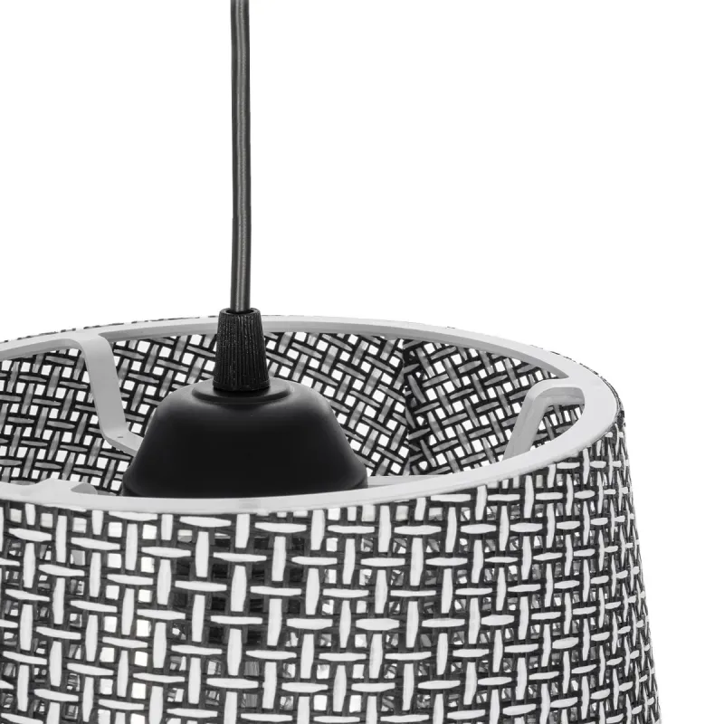 GLOBOSTAR® CONEY 203-0070 Μοντέρνο Κρεμαστό Φωτιστικό Οροφής με Ντουί 1 x E27 AC 220-240V IP20 - Γκρι - Μ26 x Π26 x Υ25cm