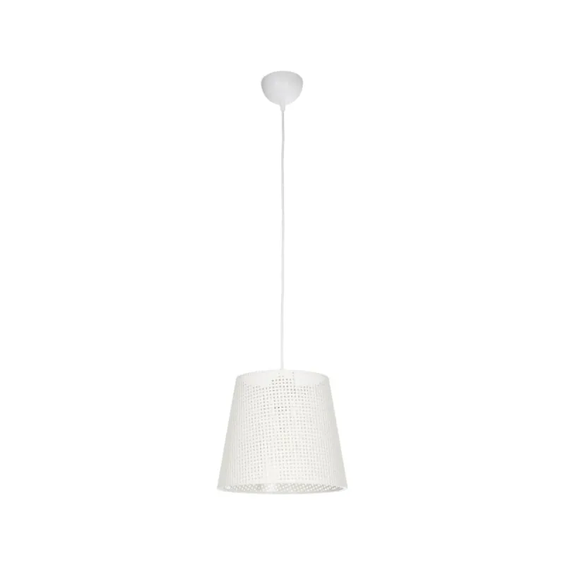 GLOBOSTAR® CONEY 203-0071 Μοντέρνο Κρεμαστό Φωτιστικό Οροφής με Ντουί 1 x E27 AC 220-240V IP20 - Λευκό - Μ26 x Π26 x Υ25cm