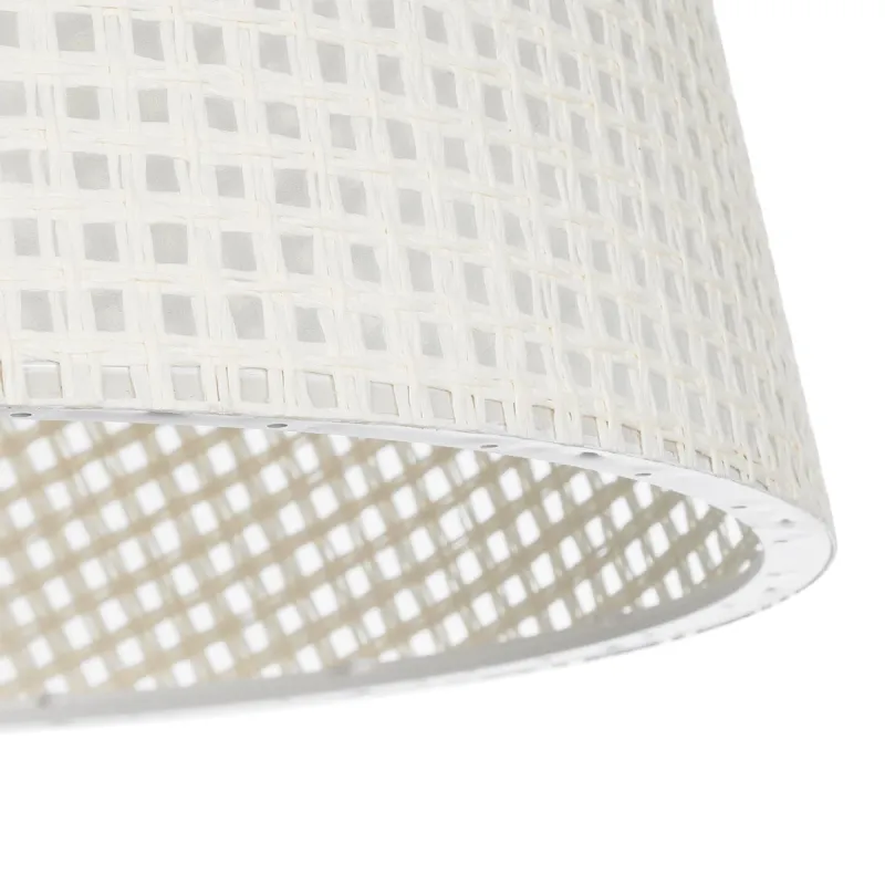 GLOBOSTAR® CONEY 203-0071 Μοντέρνο Κρεμαστό Φωτιστικό Οροφής με Ντουί 1 x E27 AC 220-240V IP20 - Λευκό - Μ26 x Π26 x Υ25cm